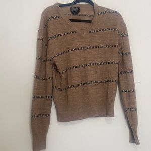 Gary Reed Vintage brown long sleeve v neck pullover sweater size large